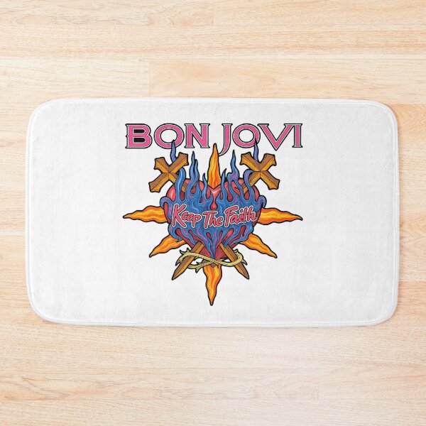 Item preview, bon jovi keep the faith flaming heart designed and sold by JulieLins33.