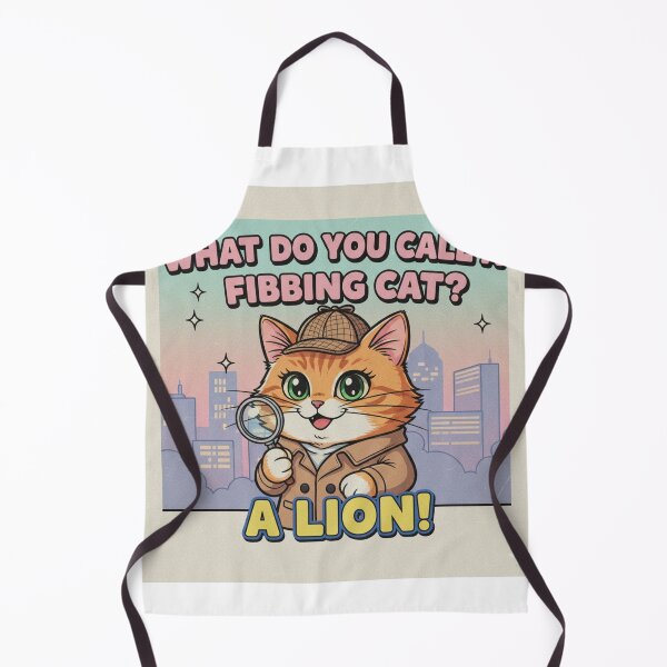 Item preview, "What do you call a fibbing cat??" Orange Cat Funny Design designed and sold by ANIMEX00.