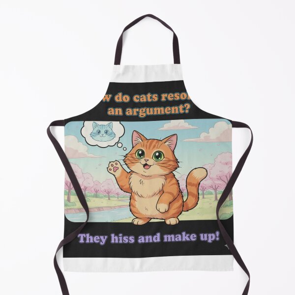Item preview, "How do cats resolve an argument??" Orange Cat Funny Design designed and sold by ANIMEX00.