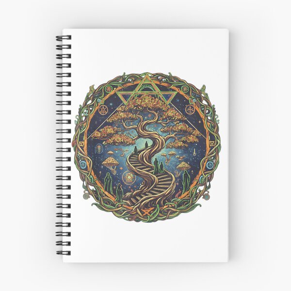 Item preview, Mystical Tree of Life, Trippy Psychedelic Stairway to Heaven Art Nouveau Design designed and sold by Serene woods.