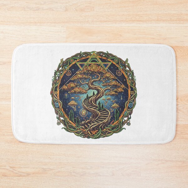 Item preview, Mystical Tree of Life, Trippy Psychedelic Stairway to Heaven Art Nouveau Design designed and sold by Serene woods.