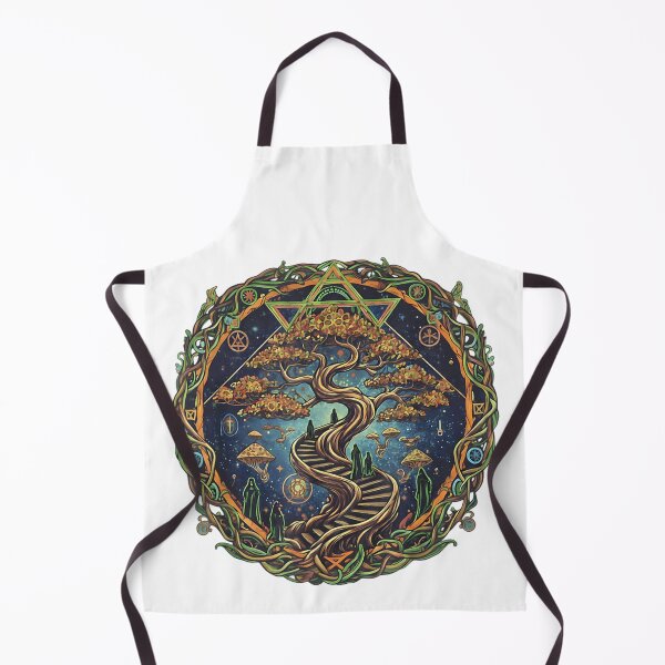 Item preview, Mystical Tree of Life, Trippy Psychedelic Stairway to Heaven Art Nouveau Design designed and sold by Serene woods.