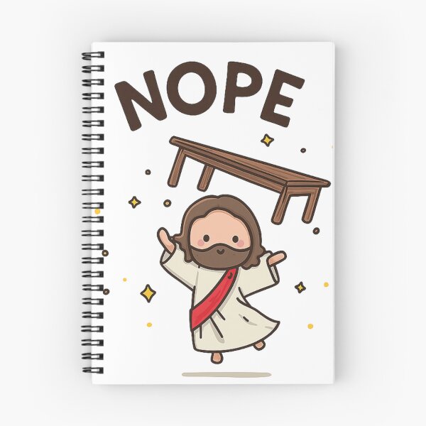 Item preview, Chibi Jesus Christ “Nope” – Funny Christian Table Flip Meme designed and sold by Blood Washed Apparel.
