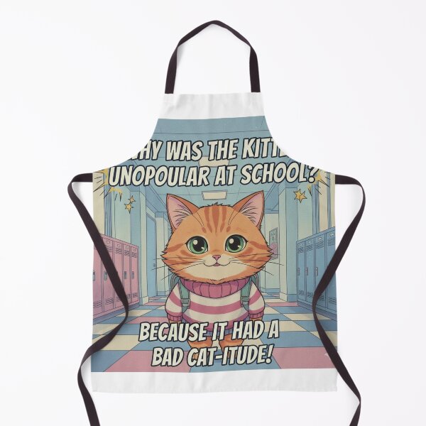 Item preview, "Why was the kitten unpopular at school??" Orange Cat Funny Design designed and sold by ANIMEX00.