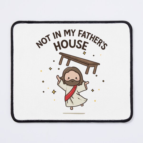 Item preview, Cute Pocket Chibi Jesus Christ Table Flip – Funny Christian Verses & Memes designed and sold by Blood Washed Apparel.