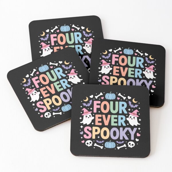 Item preview, Four Ever Spooky Birthday Girl 4 Year Old Cute Halloween designed and sold by VENOM0RIOT.