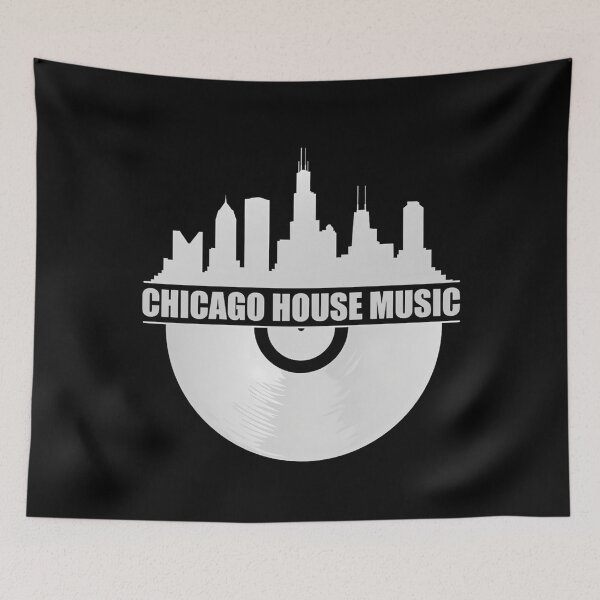 Item preview, Chicago House Music Chicago Skyline Edm Dj Chicago House Gear  designed and sold by KaylaMichelleG.
