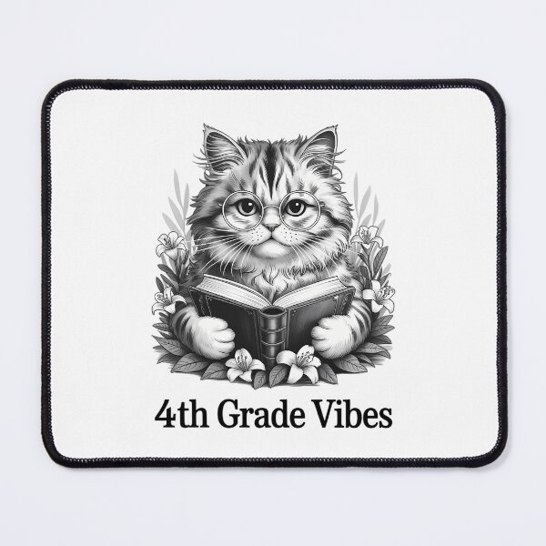 Item preview, fourth Grade Vibes - 4th Grade Cat Reading 1st Day Of School designed and sold by VENOM0RIOT.