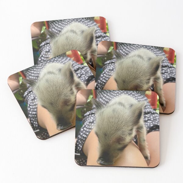 Item preview, Cute Baby Piglet on Lap designed and sold by TrisaThyme.