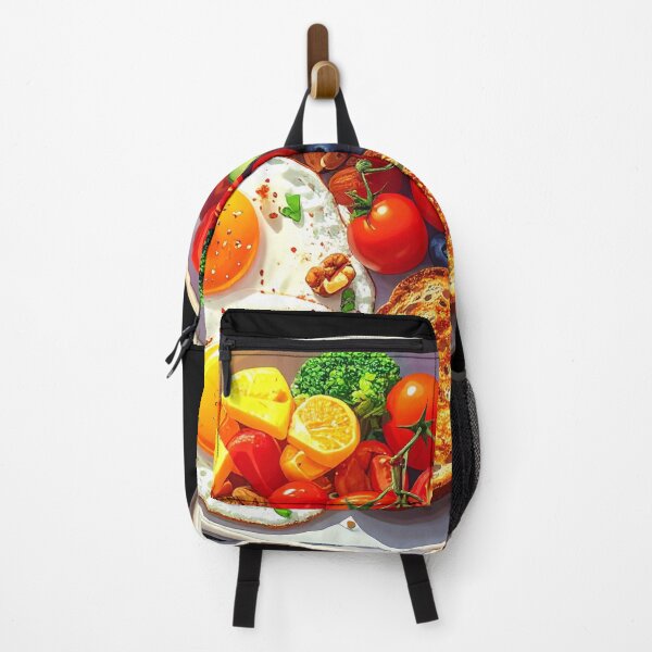 Item preview, Healthy Breakfast Plate | Colorful Food Art with Eggs and Vegetables designed and sold by mcraft studio.