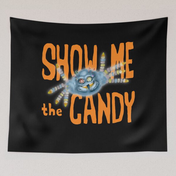 Item preview, cute jumping spider made of halloween candy designed and sold by KaylaMichelleG.