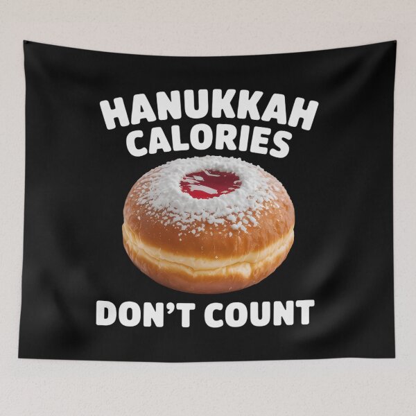 Item preview, Hanukkah Calories Don't Count Funny Latkes Jewish Sufganiyah designed and sold by brynatshop.
