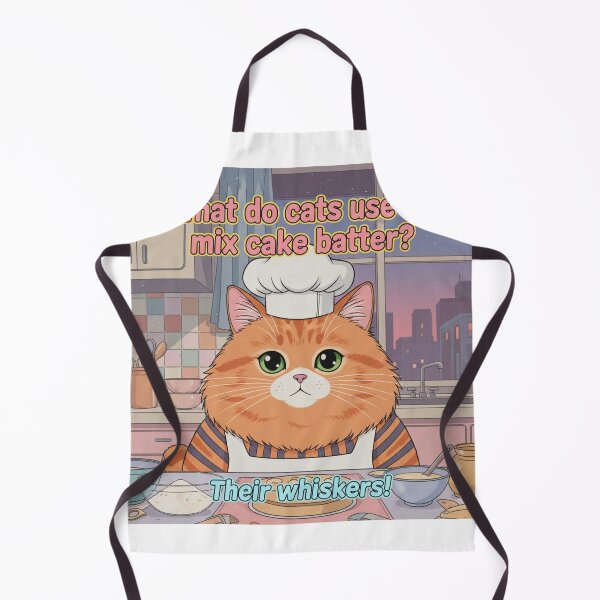 Item preview, "What do cats use to mix cake batter?" Orange Cat Funny Design designed and sold by ANIMEX00.