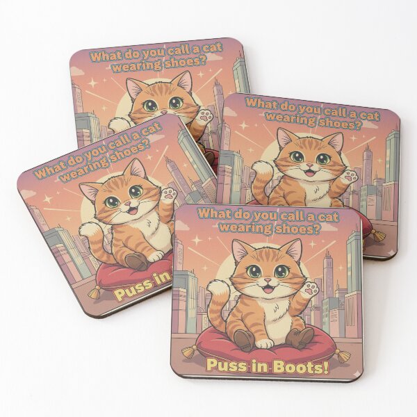 Item preview, "What do you call a cat wearing shoes?" Orange Cat Funny Design designed and sold by ANIMEX00.