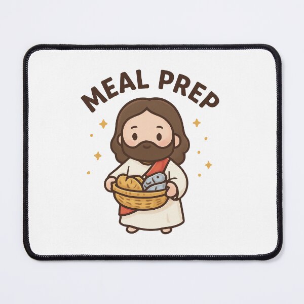 Item preview, Funny Jesus Christ Meal Prep Christian Meme - Fishes and the Loaves Bible Verse designed and sold by Blood Washed Apparel.