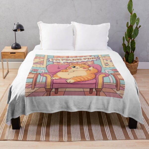 Item preview, "I'm feline fine!" Orange Cat Funny Design designed and sold by ANIMEX00.