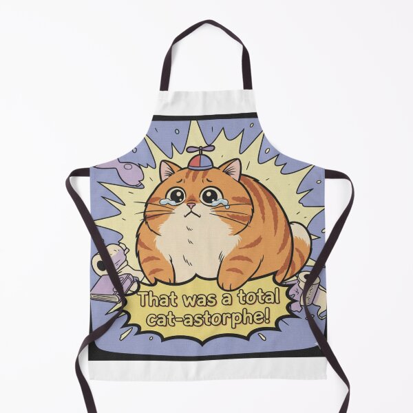 Item preview, "That was a total cat-astrophe!" Orange Cat Funny Design designed and sold by ANIMEX00.