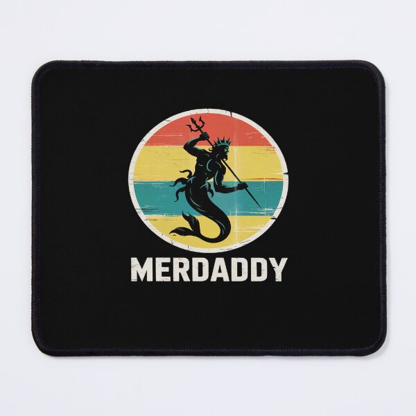 Item preview, Merdaddy Merdad Mermaid Security Retro Merman Father's Day designed and sold by marcusry.