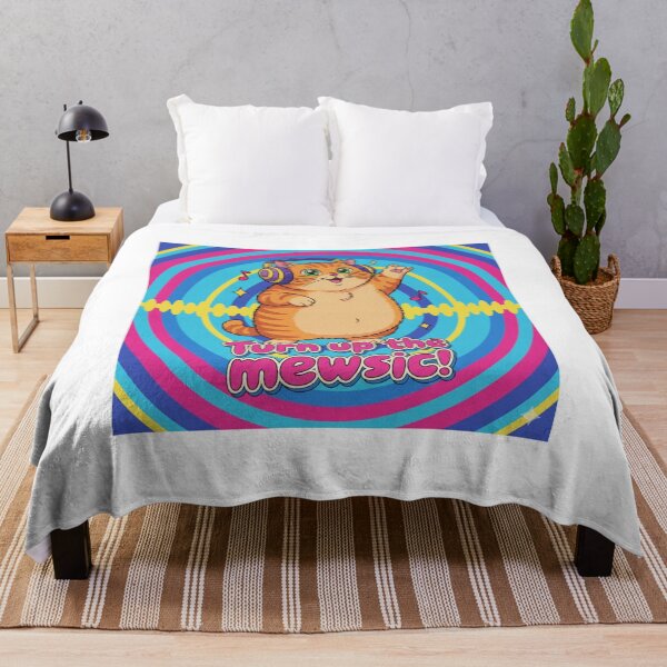 Item preview, "Turn up the mewsic!" Orange Cat Funny Design designed and sold by ANIMEX00.