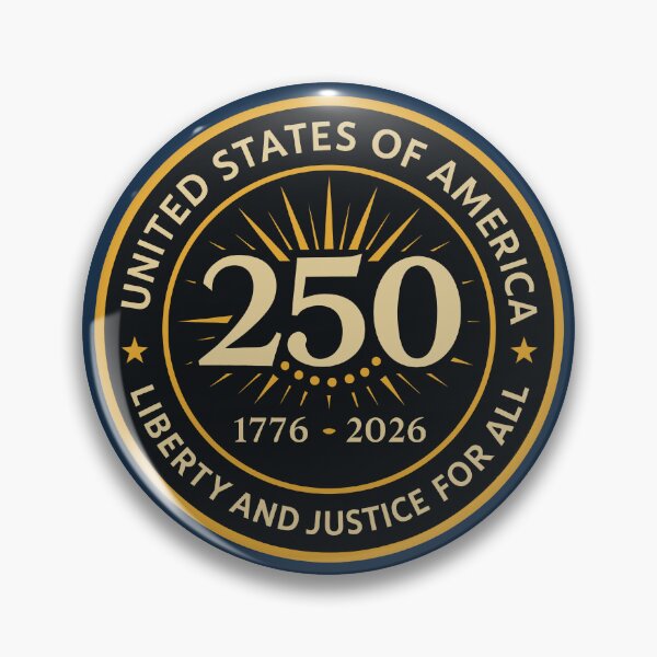Item preview, USA 250 — United States Semiquincentennial Mission Patch (1776–2026) | Liberty and Justice for All designed and sold by Union & Thread.