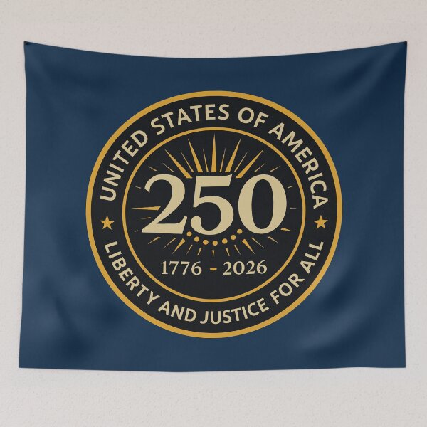 Item preview, USA 250 — United States Semiquincentennial Mission Patch (1776–2026) | Liberty and Justice for All designed and sold by Union & Thread.