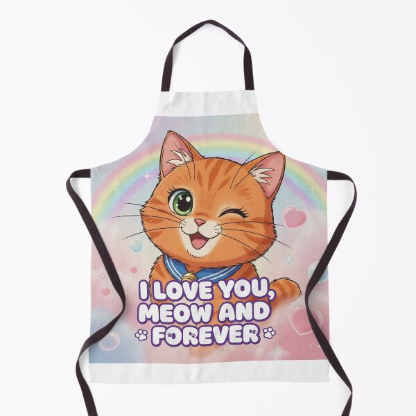 Item preview, "I love you, meow and forever" Orange Cat Funny Design designed and sold by ANIMEX00.