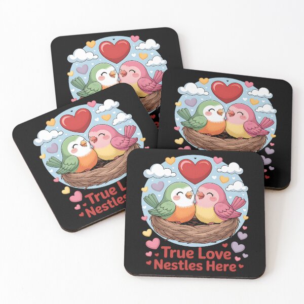 Item preview, True Love Nestles – Sweet Bird Couple Nest designed and sold by Taans-Creation.