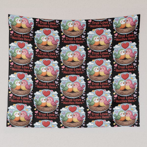 Item preview, True Love Nestles – Sweet Bird Couple Nest designed and sold by Taans-Creation.