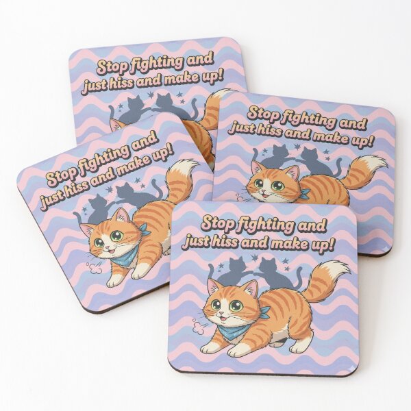 Item preview, "Stop fighting and just hiss and make up!" Orange Cat Funny Design designed and sold by ANIMEX00.