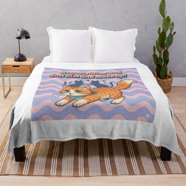 Item preview, "Stop fighting and just hiss and make up!" Orange Cat Funny Design designed and sold by ANIMEX00.