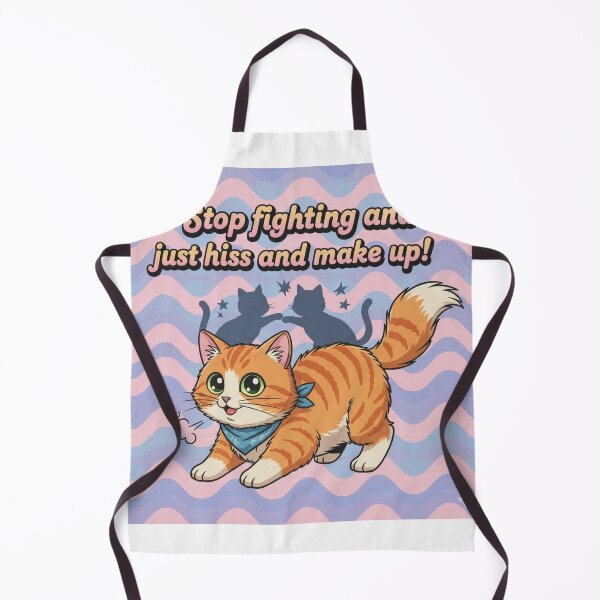 Item preview, "Stop fighting and just hiss and make up!" Orange Cat Funny Design designed and sold by ANIMEX00.