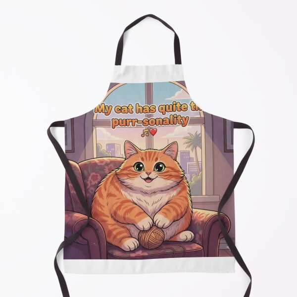 Item preview, "My cat has quite the purr-sonality" Orange Cat Funny Design designed and sold by ANIMEX00.