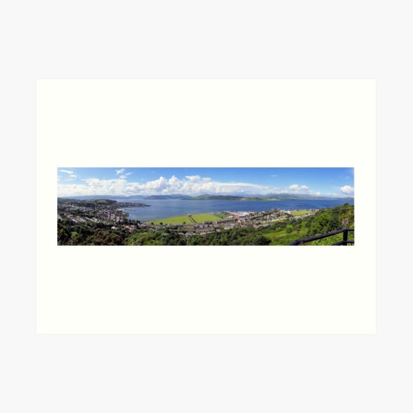 Gourock Greenock and the River Clyde Art Print