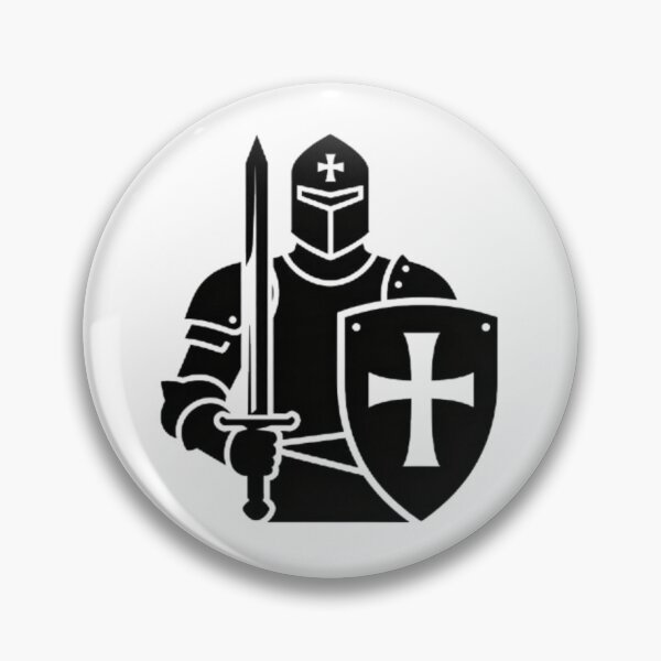 Item preview, Crusader Knight Silhouette with Sword and Shield designed and sold by optimusprime39.