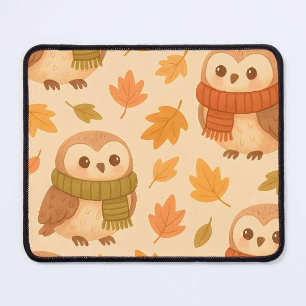 Item preview, Cute Autumn Owls Pattern – Cozy Forest Fall Design designed and sold by Dino-Lune.
