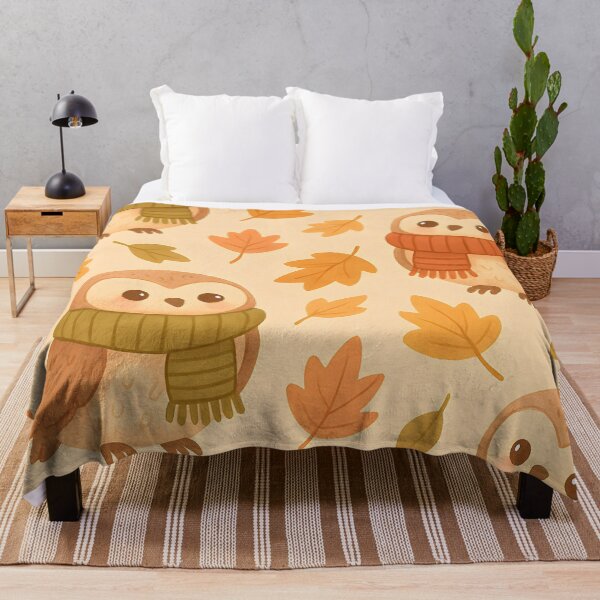 Item preview, Cute Autumn Owls Pattern – Cozy Forest Fall Design designed and sold by Dino-Lune.