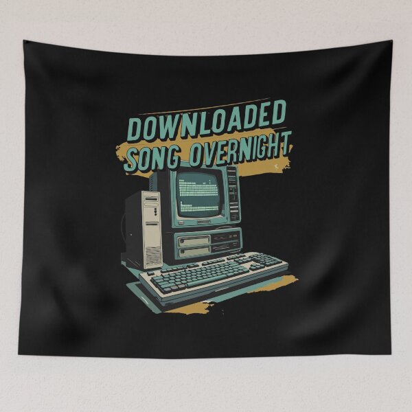 Item preview, Downloaded Song Overnight - Retro 90s Computer Music Nostalgia designed and sold by philippo artworks.