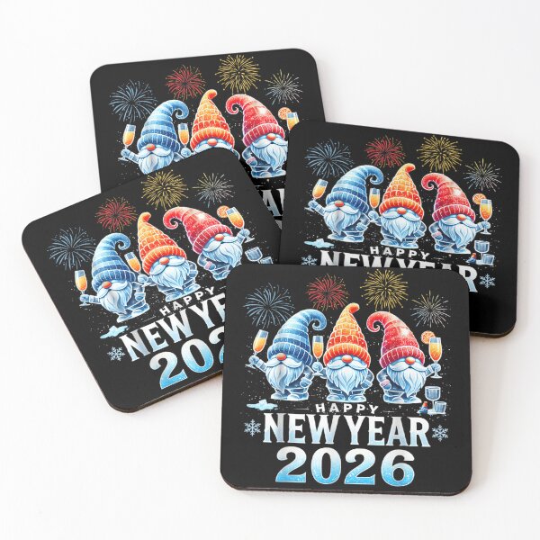 Item preview, Happy New Year 2026 Gnomes, Festive Celebration Fireworks Winter Holiday Art designed and sold by BancaJone.