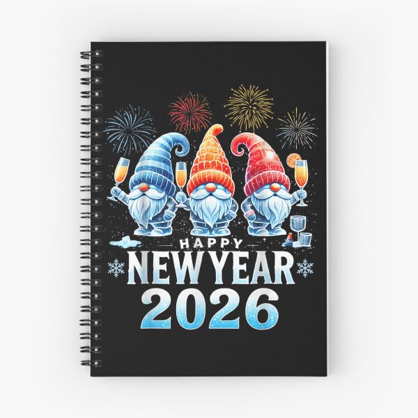 Item preview, Happy New Year 2026 Gnomes, Festive Celebration Fireworks Winter Holiday Art designed and sold by BancaJone.