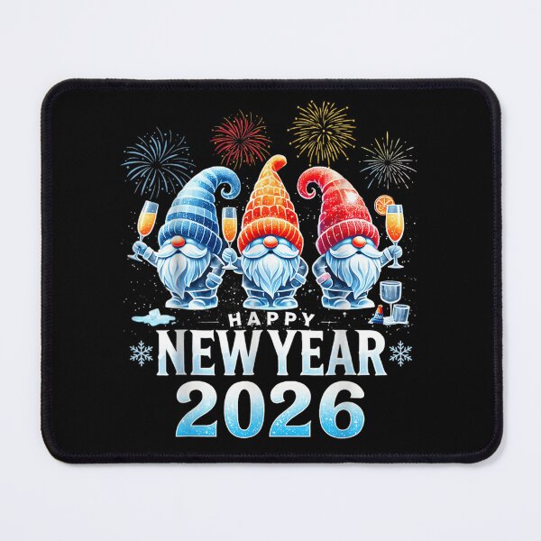 Item preview, Happy New Year 2026 Gnomes, Festive Celebration Fireworks Winter Holiday Art designed and sold by BancaJone.