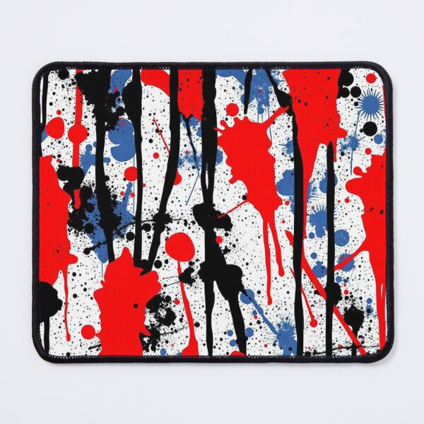 Item preview, Abstract Red Blue White and Black Splatter Art designed and sold by UNK-Fatigues.