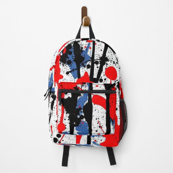 Item preview, Abstract Red Blue White and Black Splatter Art designed and sold by UNK-Fatigues.