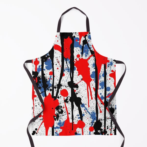Item preview, Abstract Red Blue White and Black Splatter Art designed and sold by UNK-Fatigues.