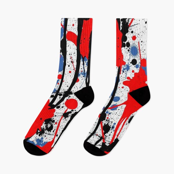 Item preview, Abstract Red Blue White and Black Splatter Art designed and sold by UNK-Fatigues.