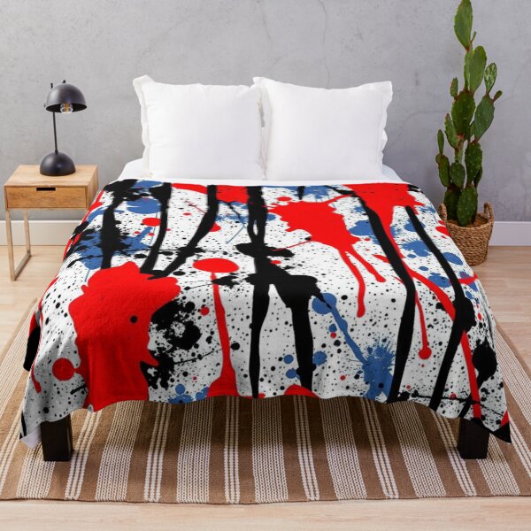 Item preview, Abstract Red Blue White and Black Splatter Art designed and sold by UNK-Fatigues.