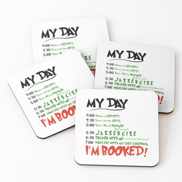 Item preview, Grinch I’m Booked Funny Christmas | Anti-Social Holiday Schedule Print designed and sold by Hadley Murphy.