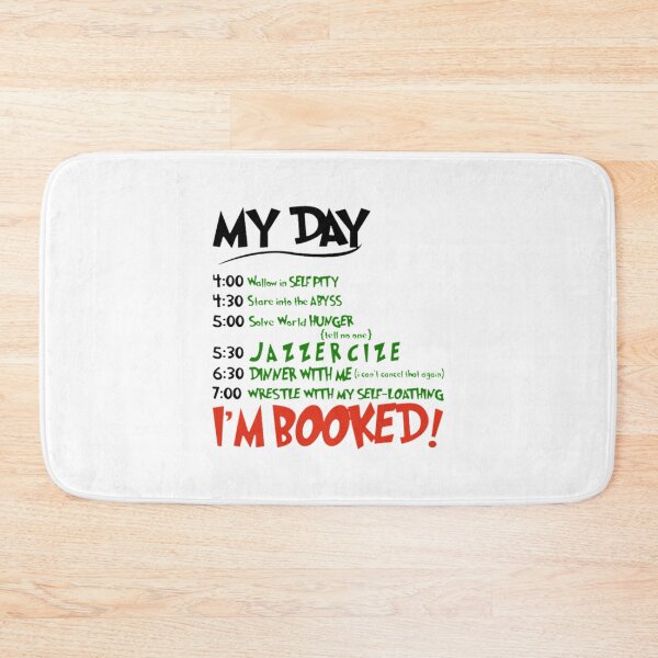 Item preview, Grinch I’m Booked Funny Christmas | Anti-Social Holiday Schedule Print designed and sold by Hadley Murphy.