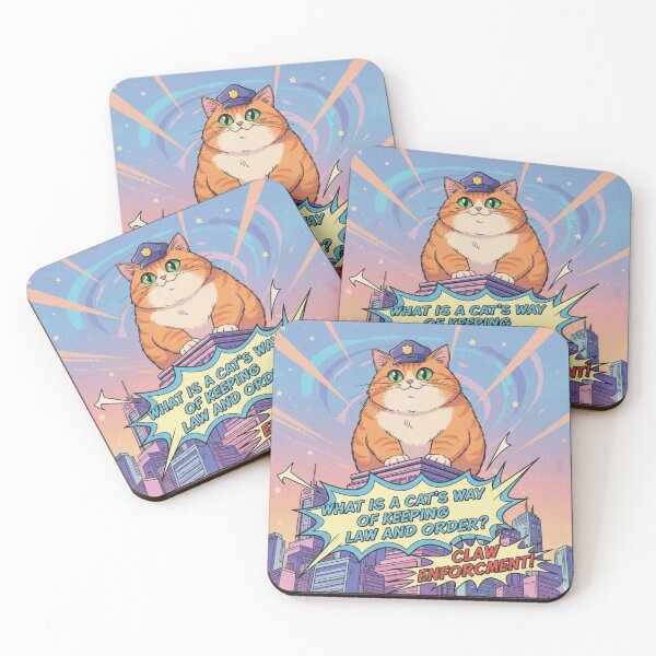 Item preview, "What is a cat's way of keeping law and order?" Orange Cat Funny Design designed and sold by ANIMEX00.