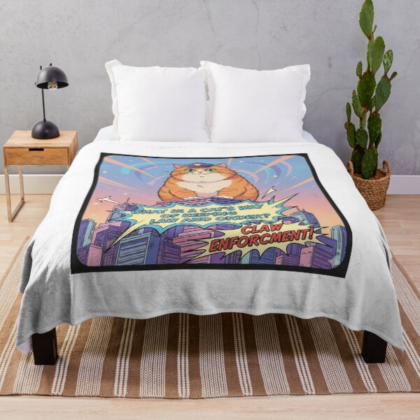Item preview, "What is a cat's way of keeping law and order?" Orange Cat Funny Design designed and sold by ANIMEX00.