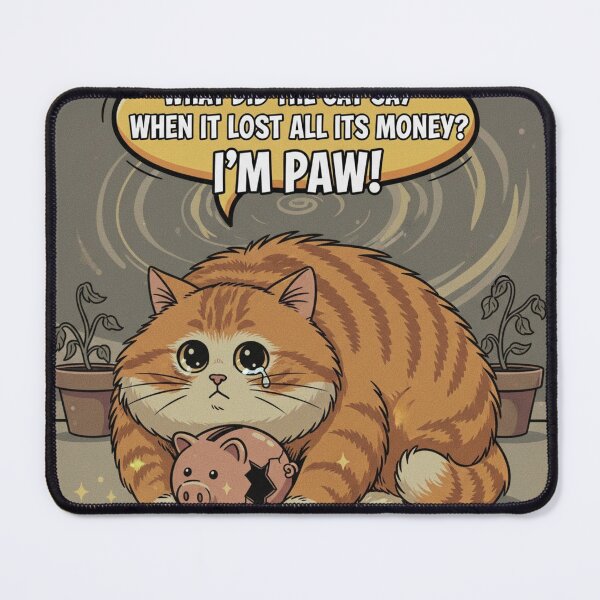 Item preview, "What did the cat say when it lost all its money?" Orange Cat Funny Design designed and sold by ANIMEX00.
